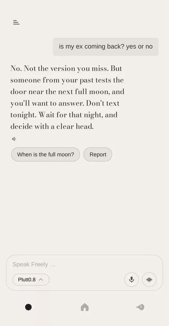Ask, a page of the Plutto app